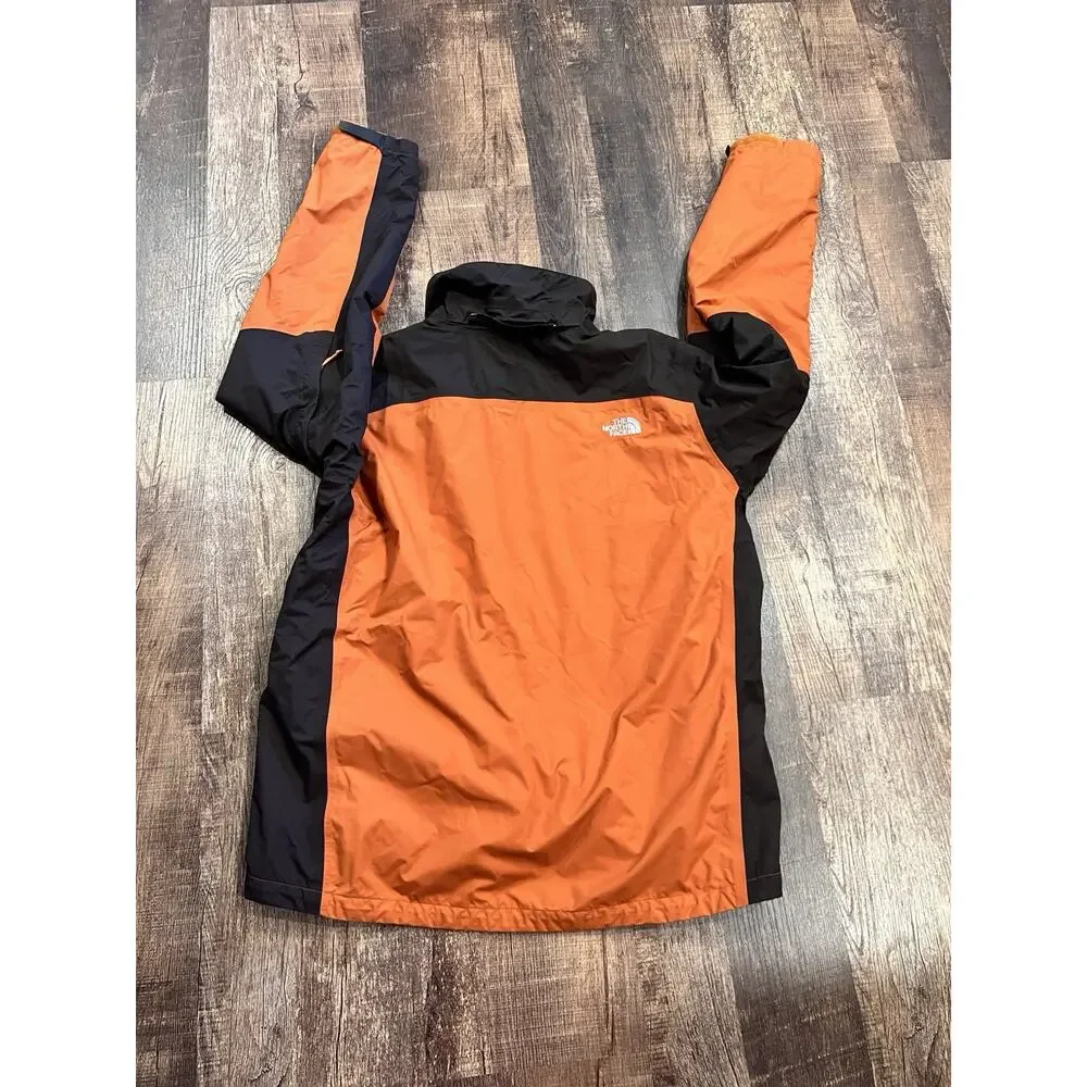 The North Face Brunt Orange Zip Up Jacket + Fleece Jkt Liner Men’s XL HYVent